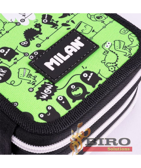 Penar școlar Milan "Tandem" cu 3 compartimente, echipat